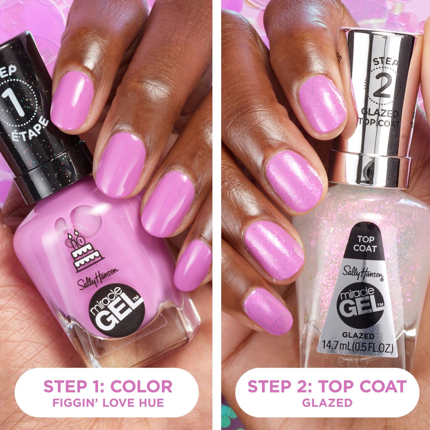 slide 2 of 10, Sally Hansen Miracle Gel Nail Polish - Pink an Outfit, 0.5oz, 14.70 mL