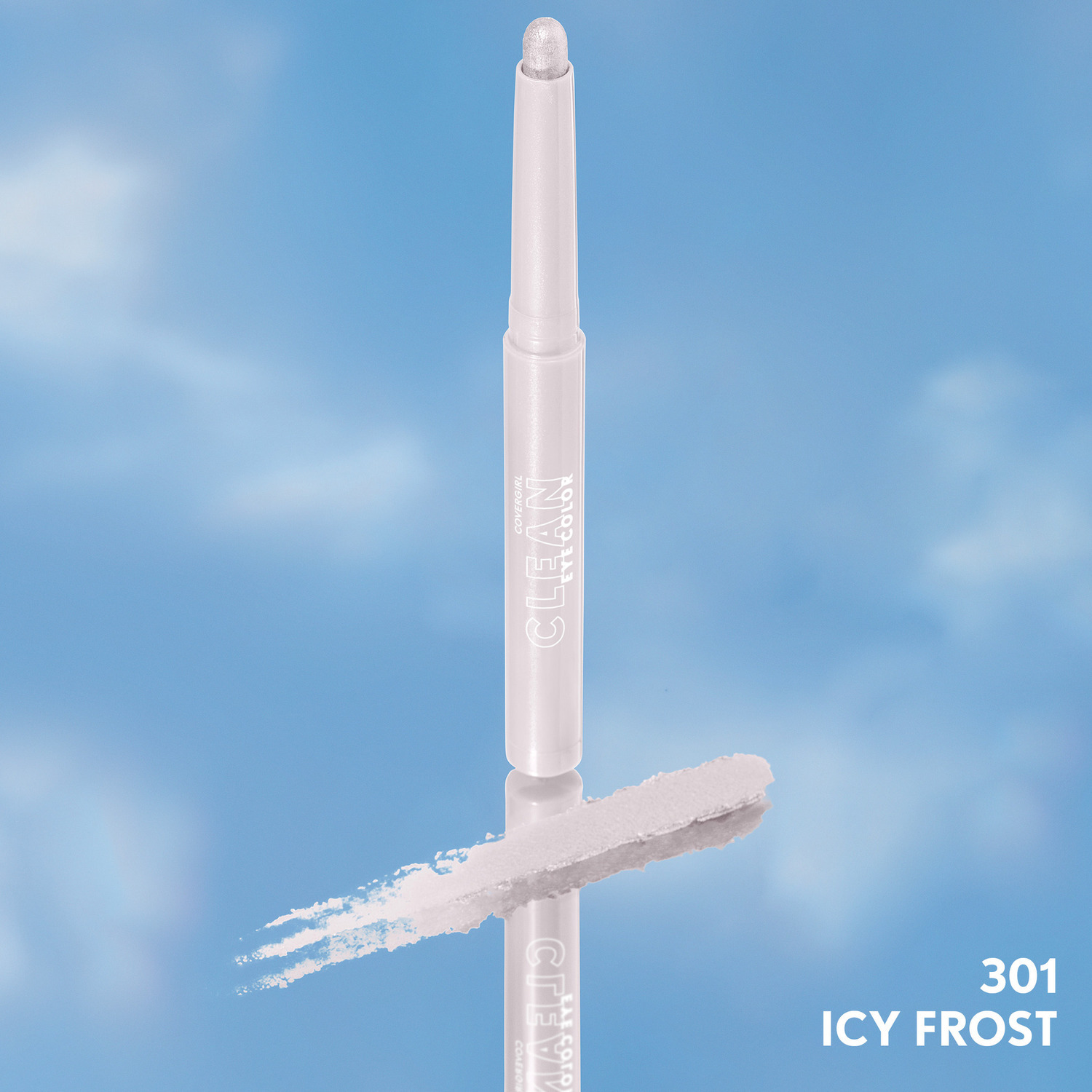 slide 3 of 5, CoverGirl Clean Eye Color, Icy Frost, Eyeshadow Sticks, Ultra Creamy Formula, Lightweight, Buildable Formula, Lasts All Day, Smudge-Proof, 1.6g (0.05oz), 1.6 gram, 0.05 oz