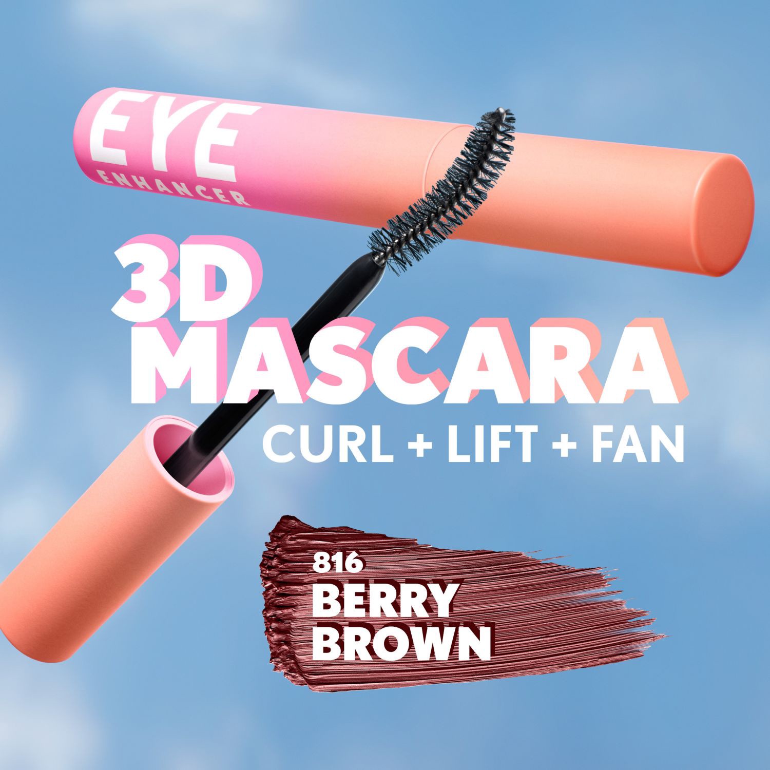 slide 4 of 9, Covergirl Eye Enhancer 3D Mascara, 816 Berry Brown, 1 ct