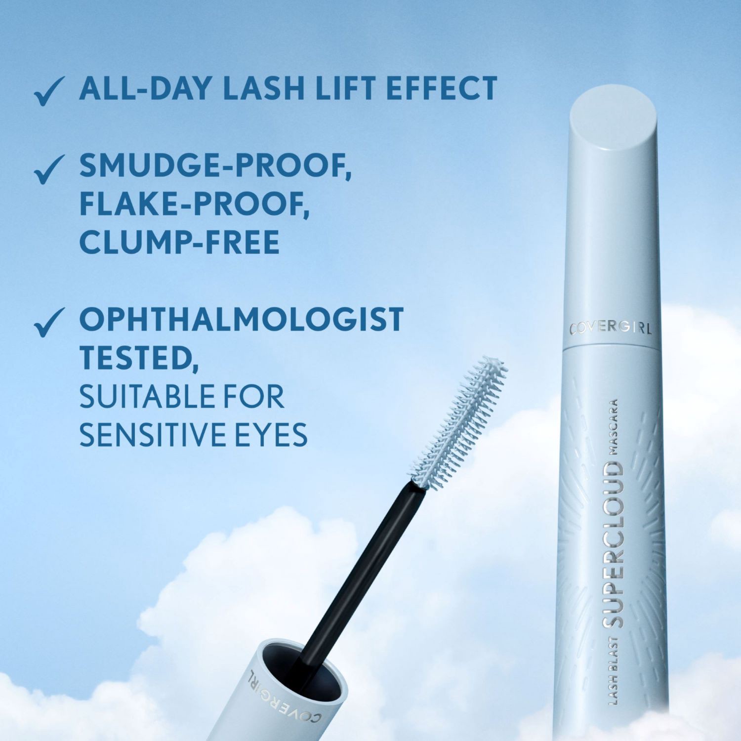 slide 2 of 9, Covergirl Lash Blast Supercloud Mascara, Super Black, 1 ct