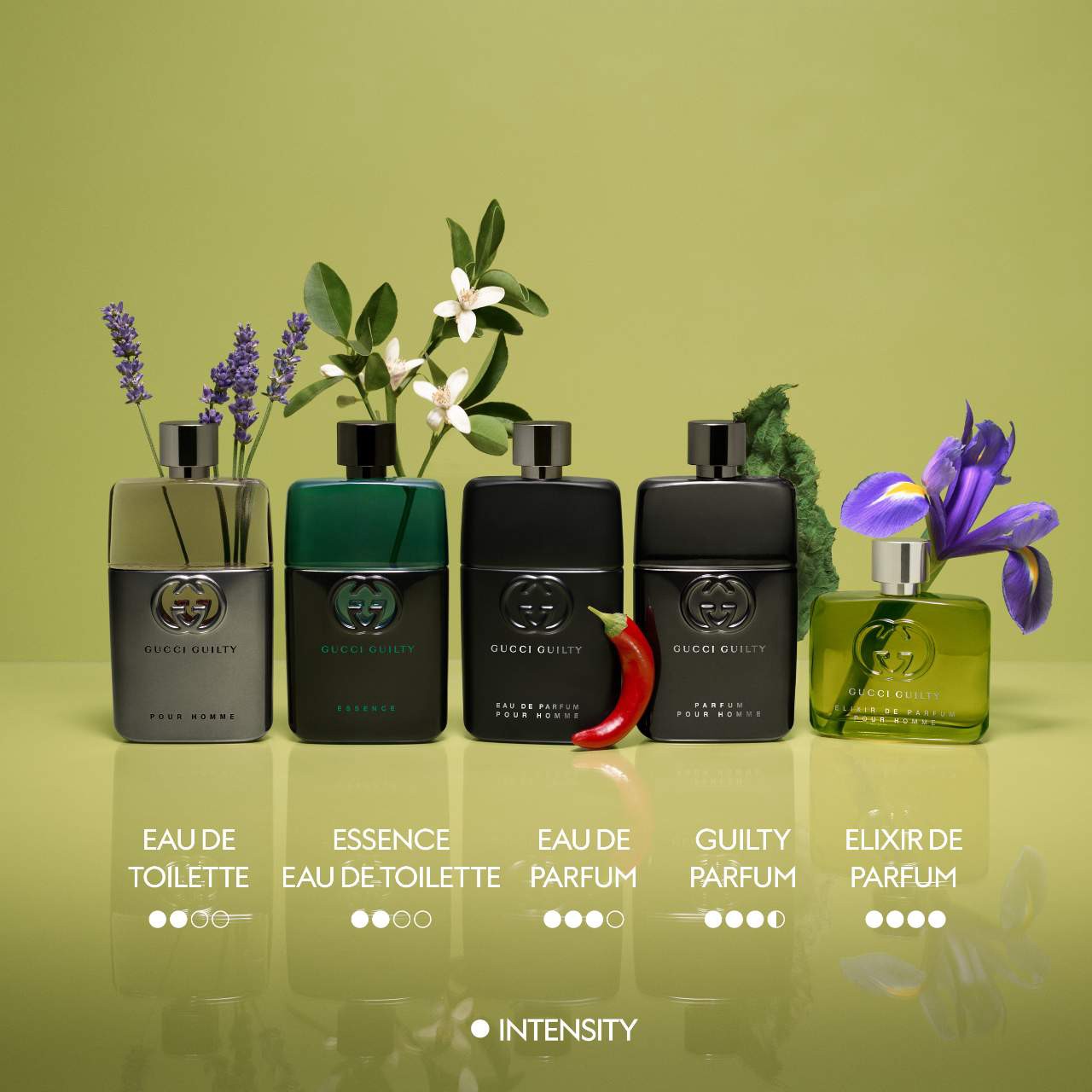 slide 5 of 7, Gucci Guilty Essence Eau de Toilette with Lavender, Orange Flower, and Patchouli 3 oz / 90 ml eau de toilette spray, 