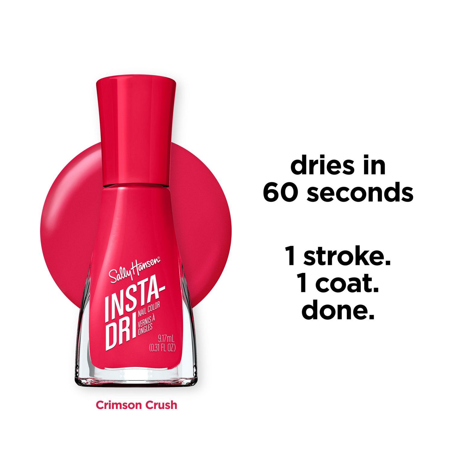 slide 8 of 10, Sally Hansen Insta-Dri 362 Crimson Crush Nail Color 0.31 fl oz, 0.31 fl oz