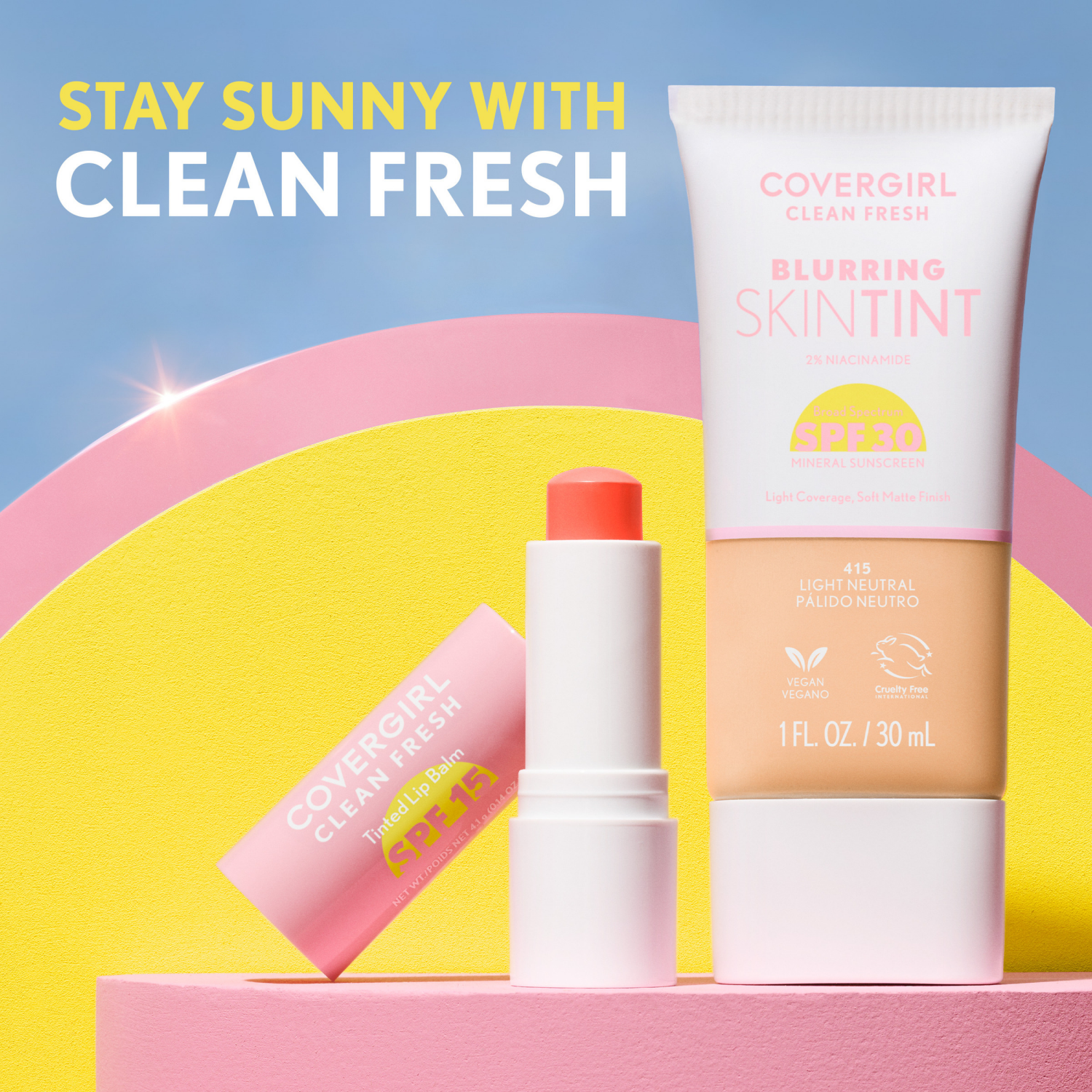 slide 3 of 8, Covergirl COVERGIRL Clean Fresh Blurring Skin Tint, Light Medium Neutral, 1oz, 1 oz