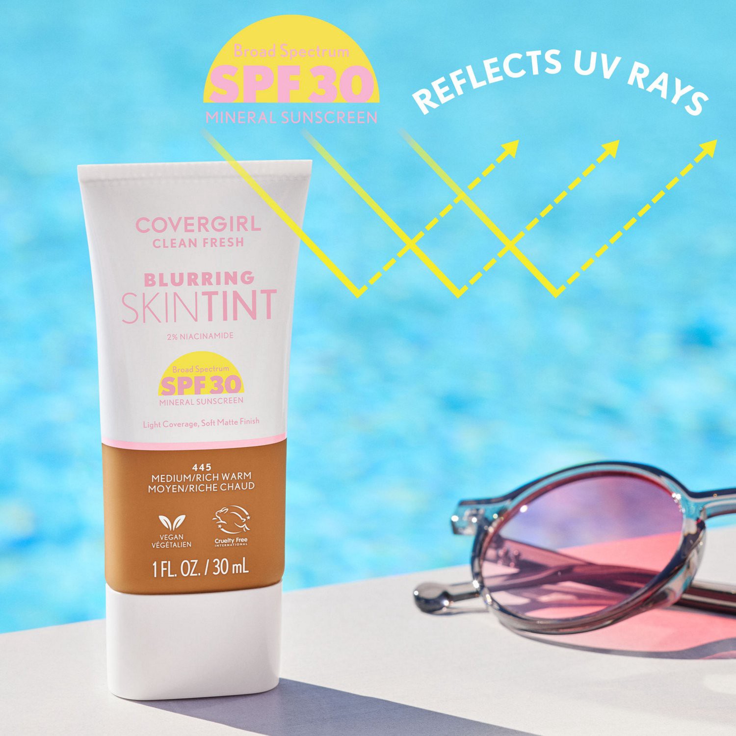 slide 7 of 12, Covergirl Clean Fresh Blurring Skin Tint, Spf 30, Medium Rich Neutral, 1 ct