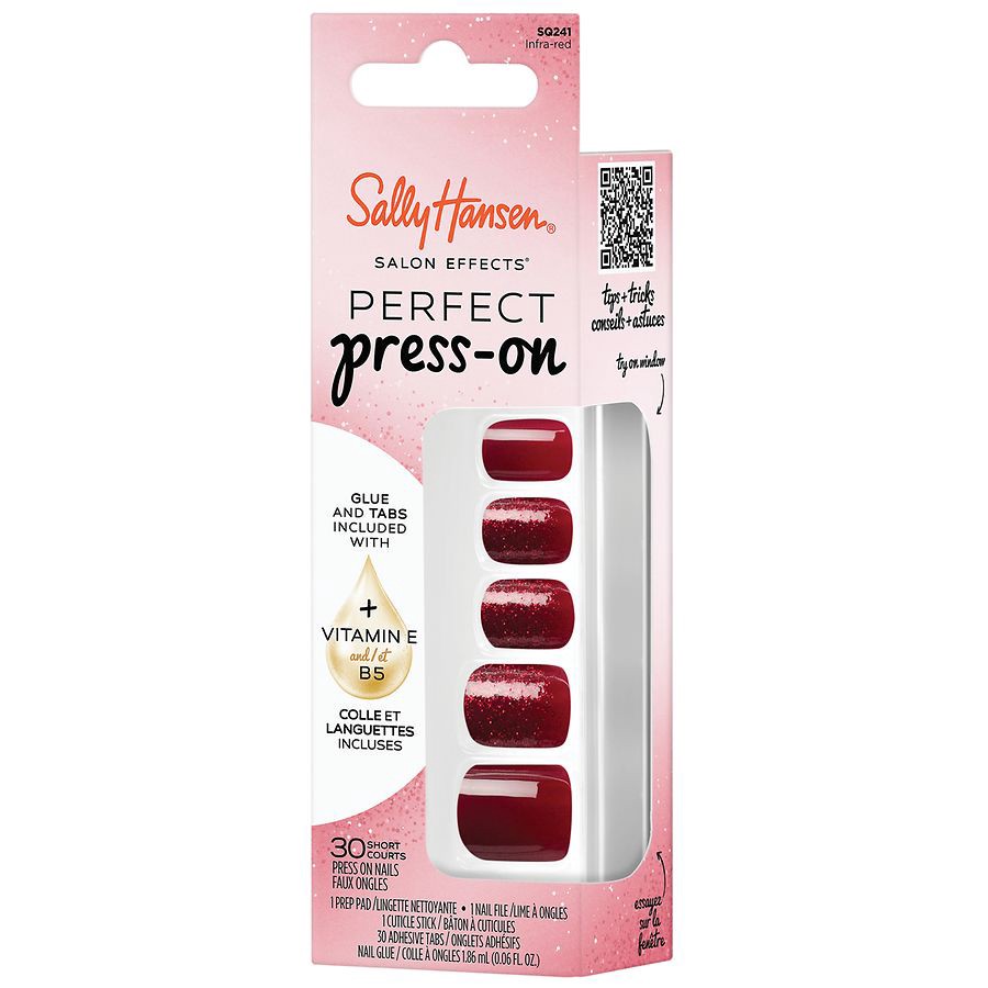 slide 4 of 5, Sally Hansen Salon Effects Perfect Press-On Square Nails, 1 ct