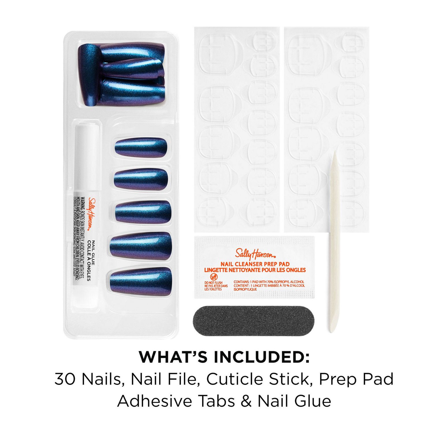 slide 8 of 9, SALLY HANSEN Sh Perfect Press On Hyp, Nautical, 1 ct