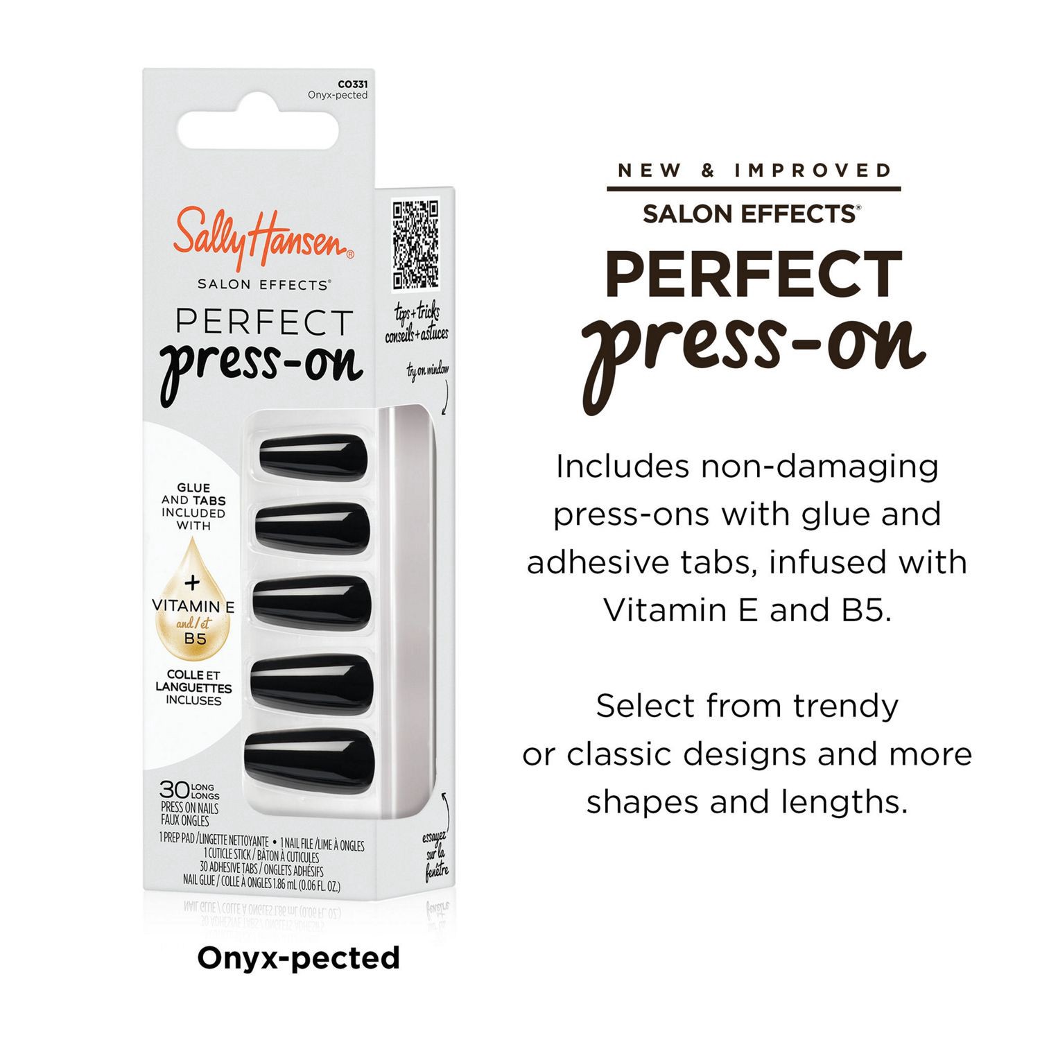 slide 8 of 9, SALLY HANSEN Sh Perfect Press On Onyx, Pected, 1 ct