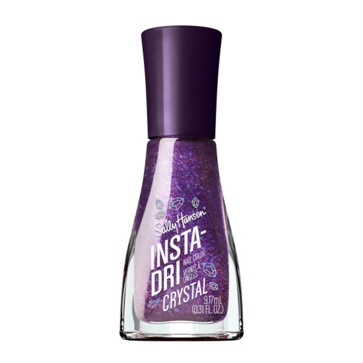 slide 1 of 5, SALLY HANSEN INSTA-DRI NAIL COLOR Sally Hansen Insta-Dri Nail Polish, Crystal Collection, Amethyst Allure, 1 ct