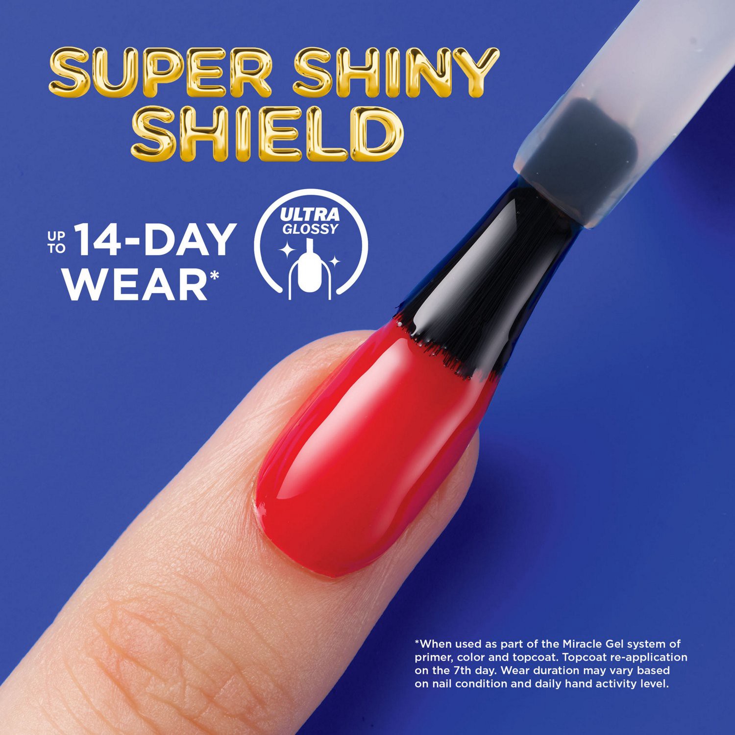 slide 4 of 6, Sally Hansen Miracle Gel Filler & Builder Top Coats, Supershiny Shield, 1 ct