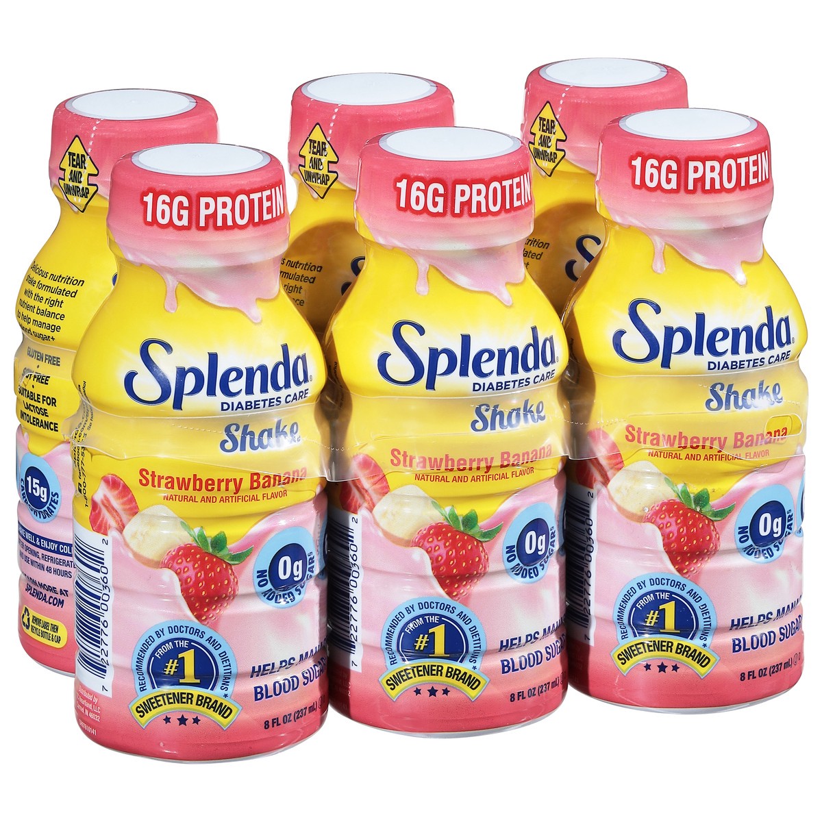 slide 5 of 9, Splenda Diabetes Care Shakes Strawberry Banana, 6 ct; 8 oz