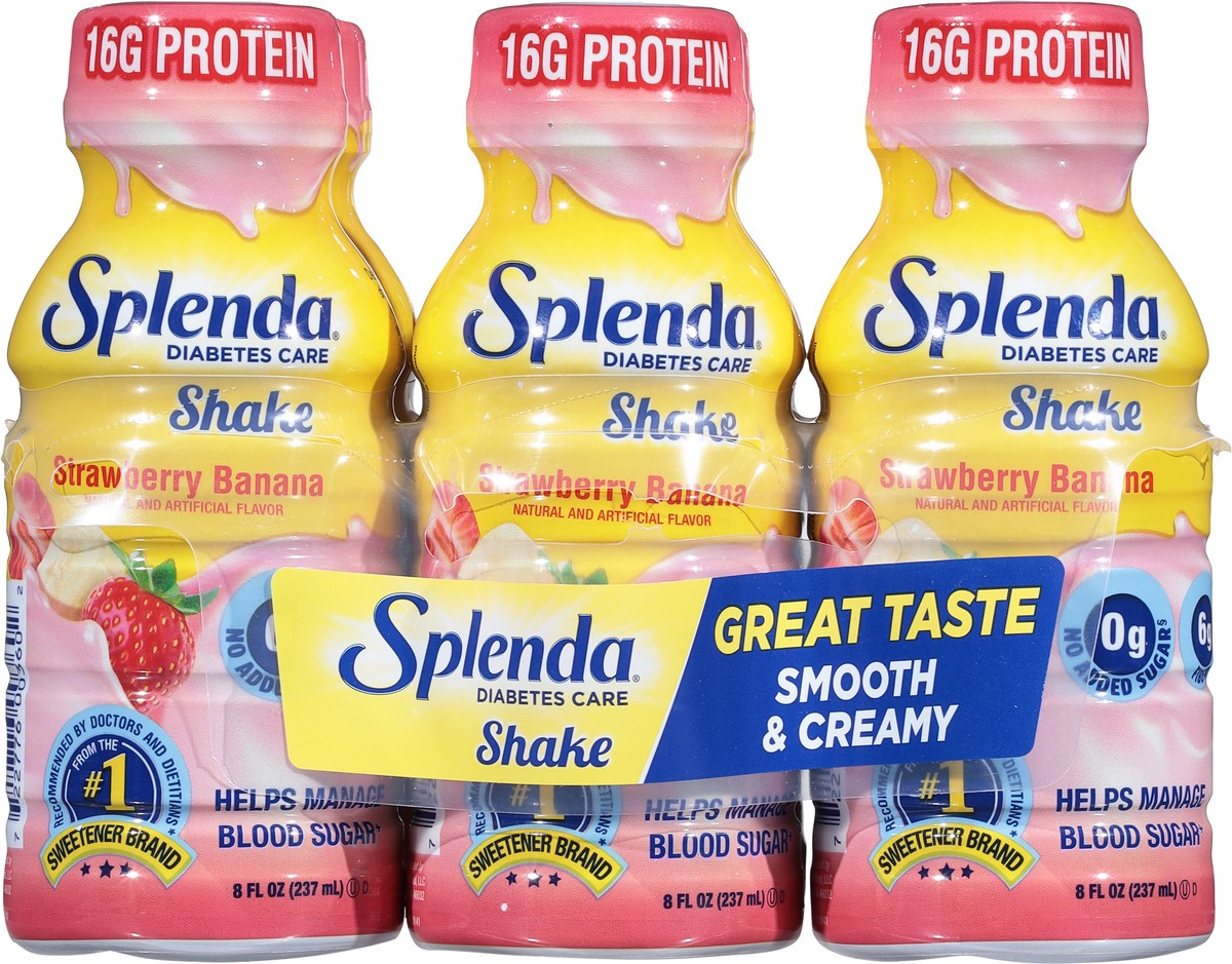 slide 2 of 9, Splenda Diabetes Care Shakes Strawberry Banana, 6 ct; 8 oz