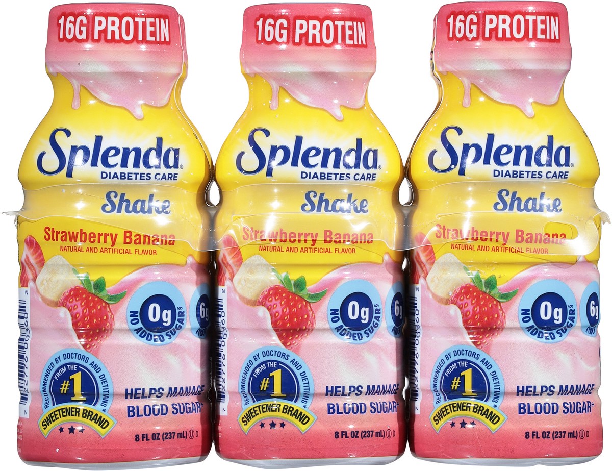 slide 3 of 9, Splenda Diabetes Care Shakes Strawberry Banana, 6 ct; 8 oz