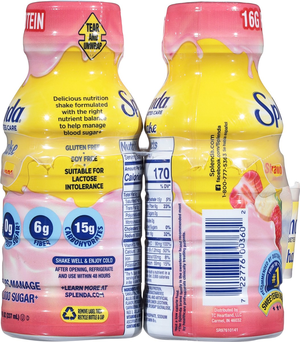 slide 7 of 9, Splenda Diabetes Care Shakes Strawberry Banana, 6 ct; 8 oz