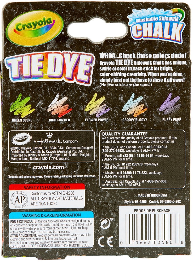 slide 2 of 5, Crayola Sidewalk Chalk 5 ea, 5 ct