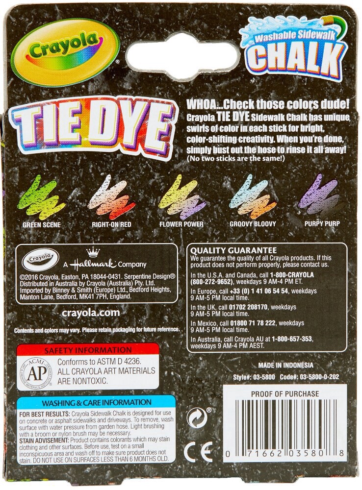 slide 3 of 5, Crayola Sidewalk Chalk 5 ea, 5 ct