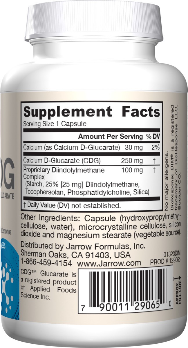 slide 3 of 4, Jarrow Formulas DIM + CDG - 30 Veggie Capsules - Dietary Supplement Supports Hormonal Regulation + Estrogen & Testosterone Balance in Men & Women - 30 Servings, 30 ct