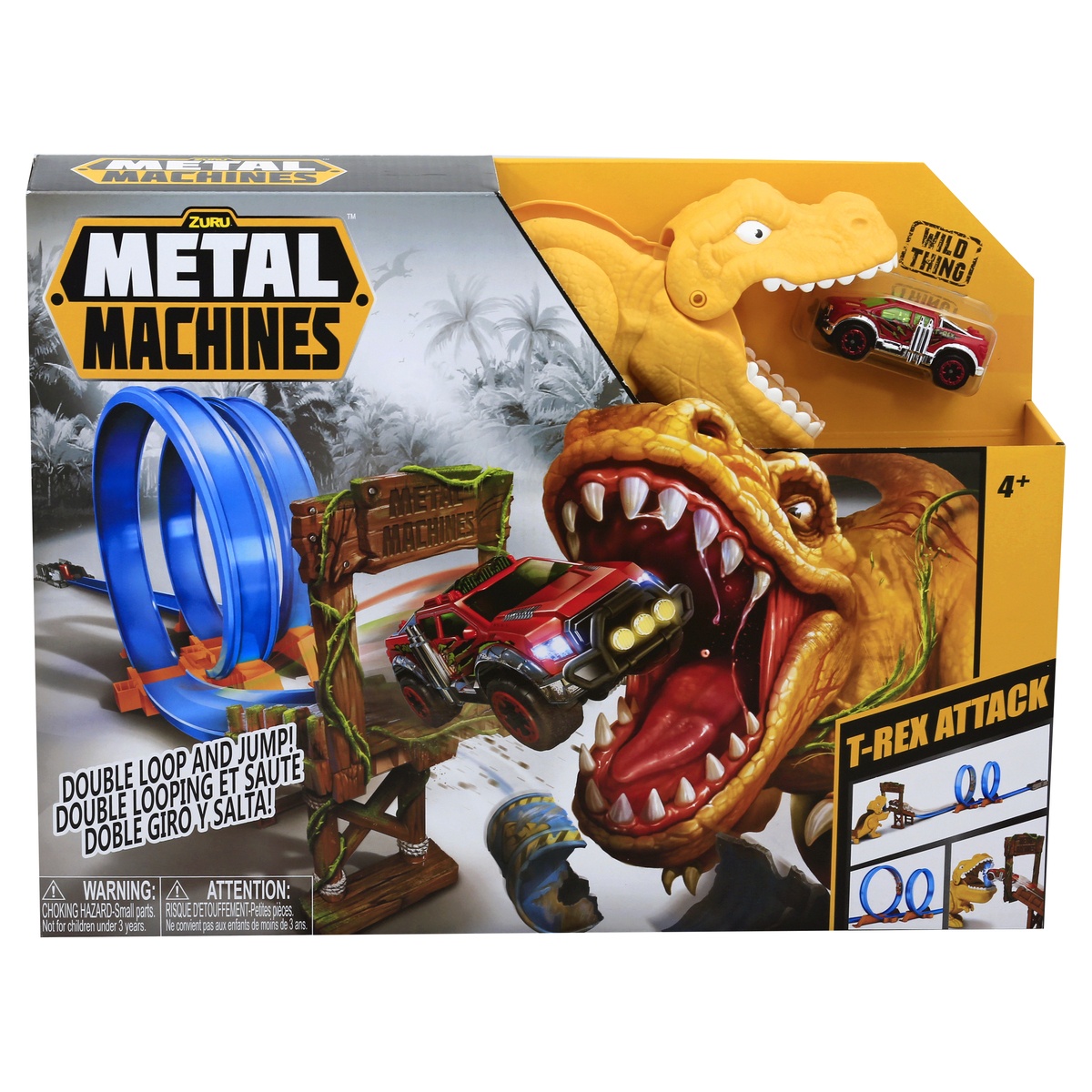 slide 1 of 3, ZURU Metal Machines Rex Attack Playset, 72 ct