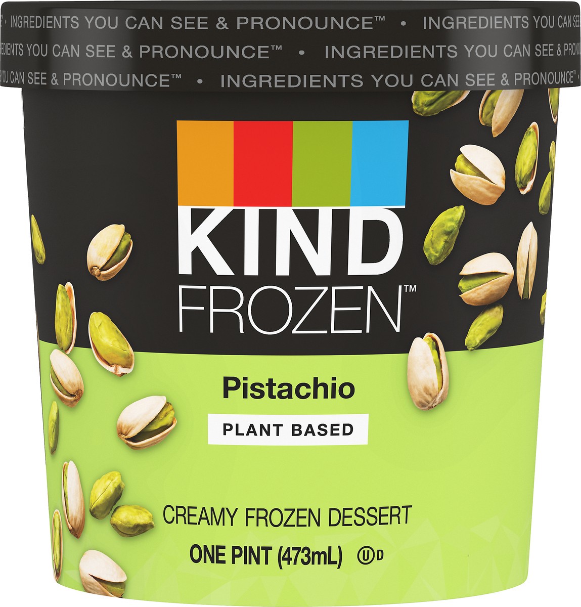 slide 1 of 12, KIND FROZEN Plant Based Creamy Pistachio Frozen Dessert 1 pt, 1 pint