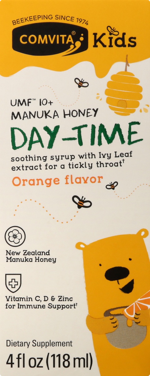 slide 9 of 10, Comvita Kids Soothe Manuka Honey Day Syrup, 4 oz
