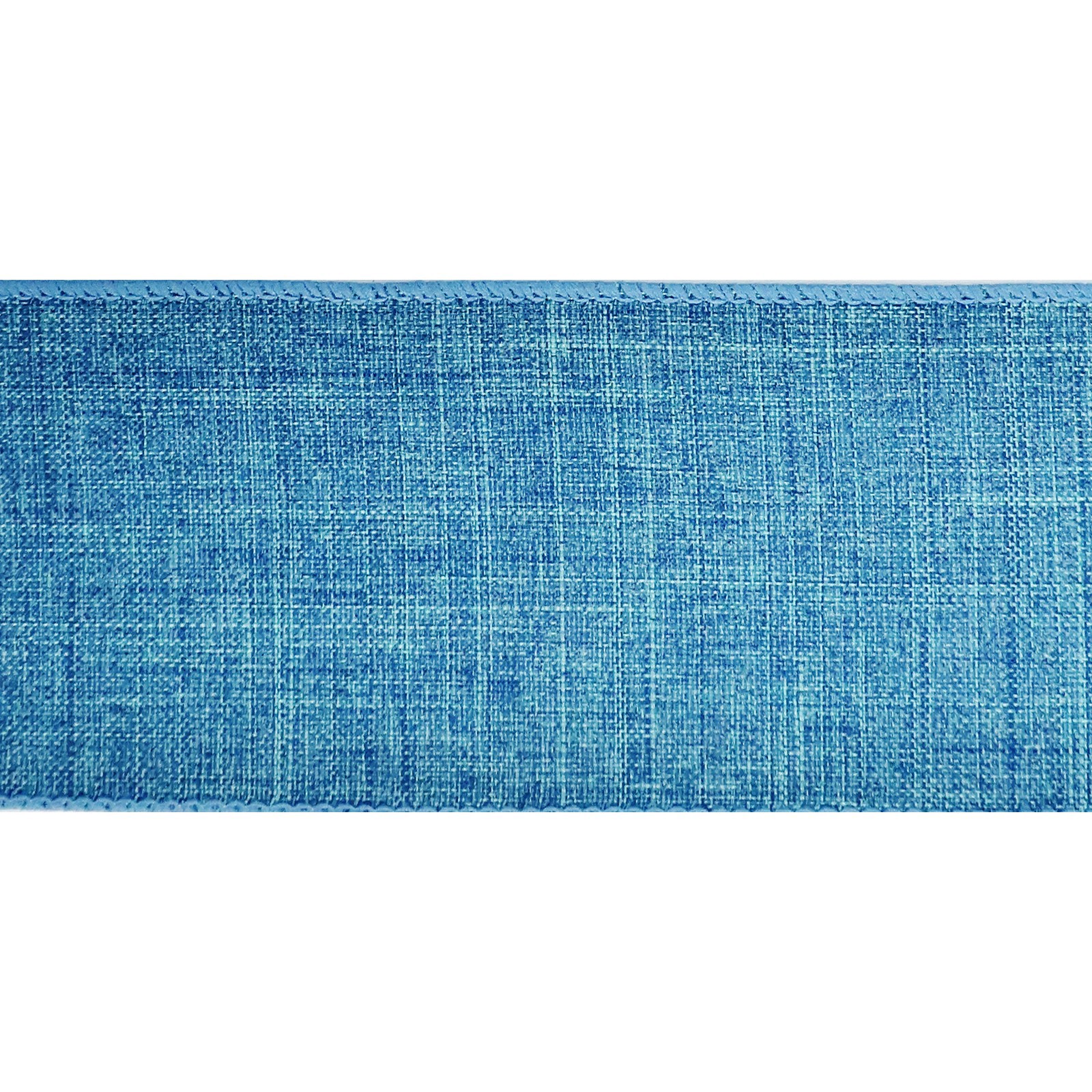 slide 3 of 4, 2.5" X 25ft. Denim Faux Linen Wired Ribbon By Celebrate It Decor, 2.5 in x 25 ft