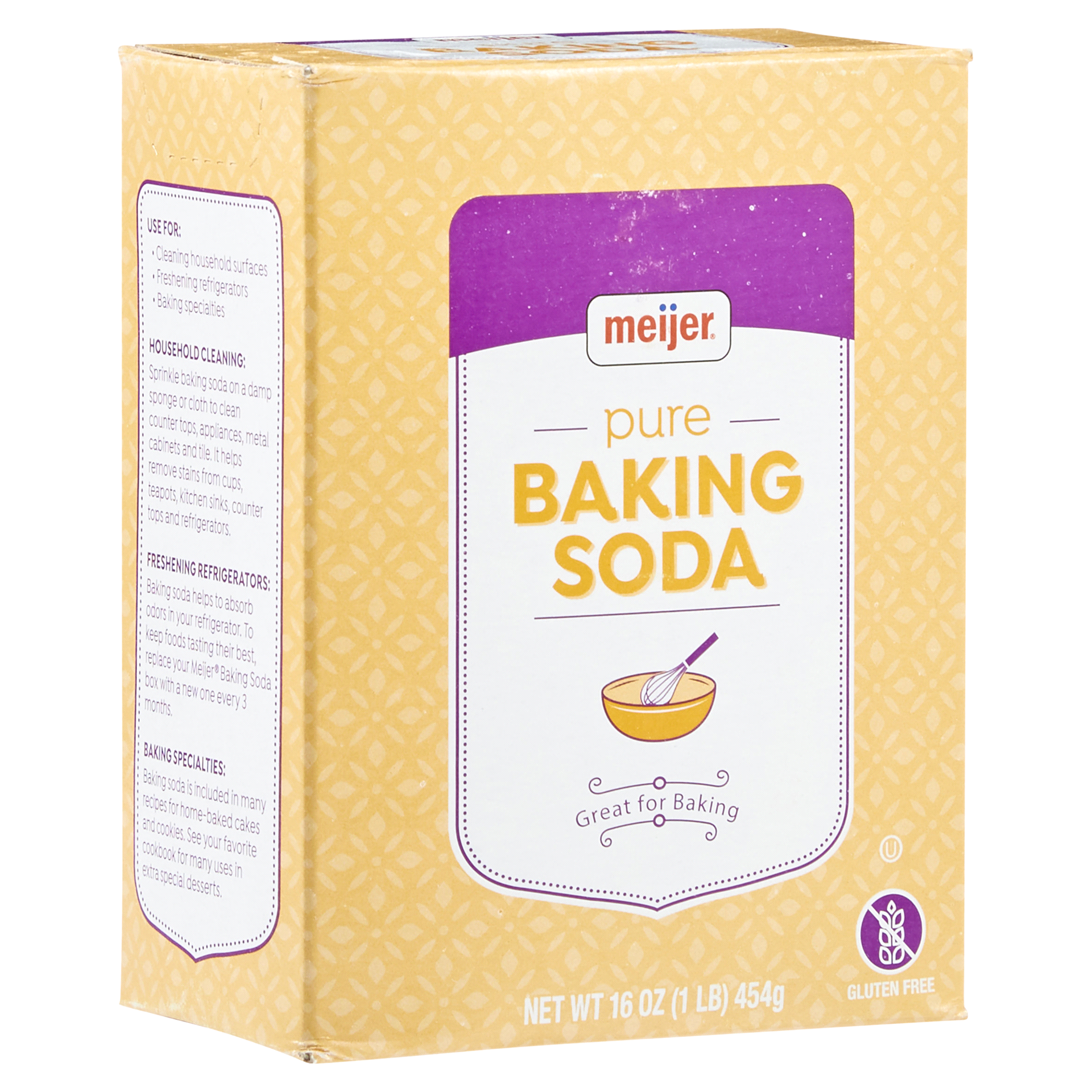 slide 3 of 29, Meijer Baking Soda, 16 oz