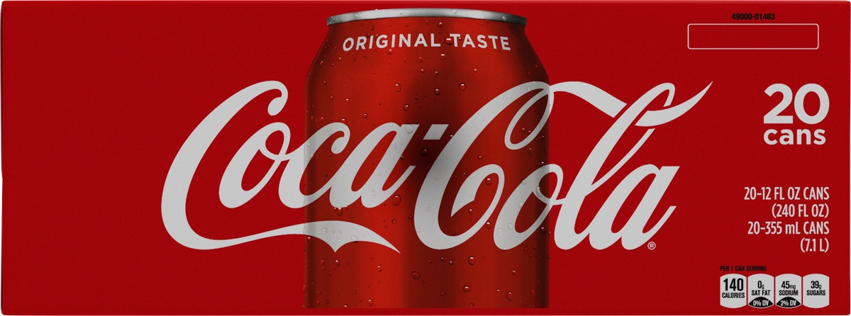slide 6 of 11, Coca-Cola Classic Cans, 20 ct; 12 fl oz