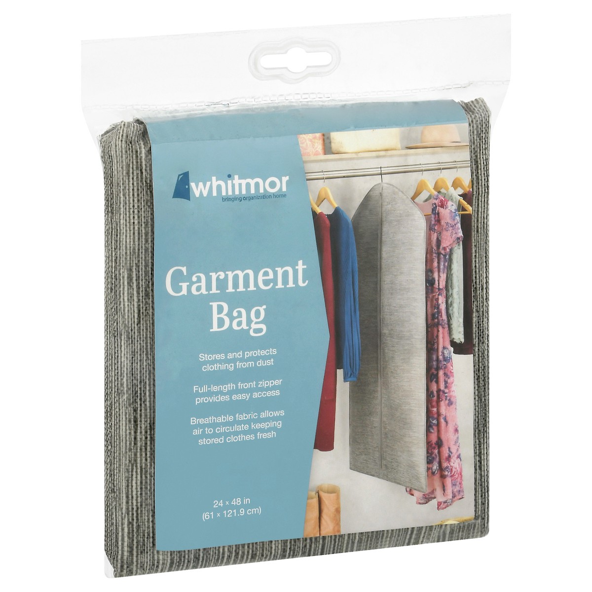 slide 5 of 9, Whitmor Garment Bag Crosshatch Space, Dyed, 1 ct