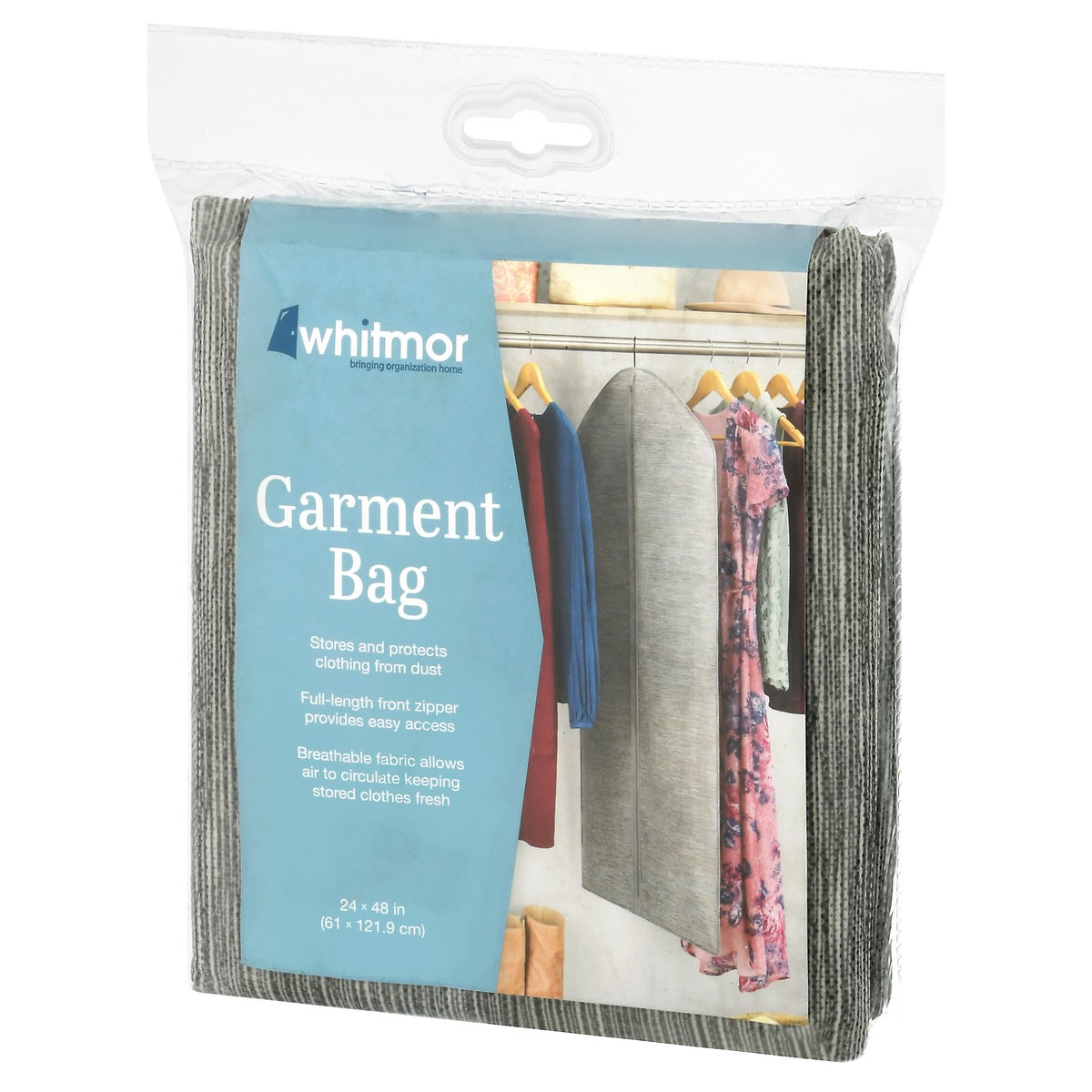 slide 9 of 9, Whitmor Garment Bag Crosshatch Space, Dyed, 1 ct