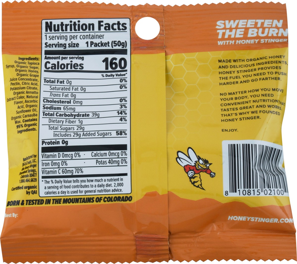 slide 5 of 9, Honey Stinger Orange Blossom Energy Chews 1.8 oz, 1.8 oz