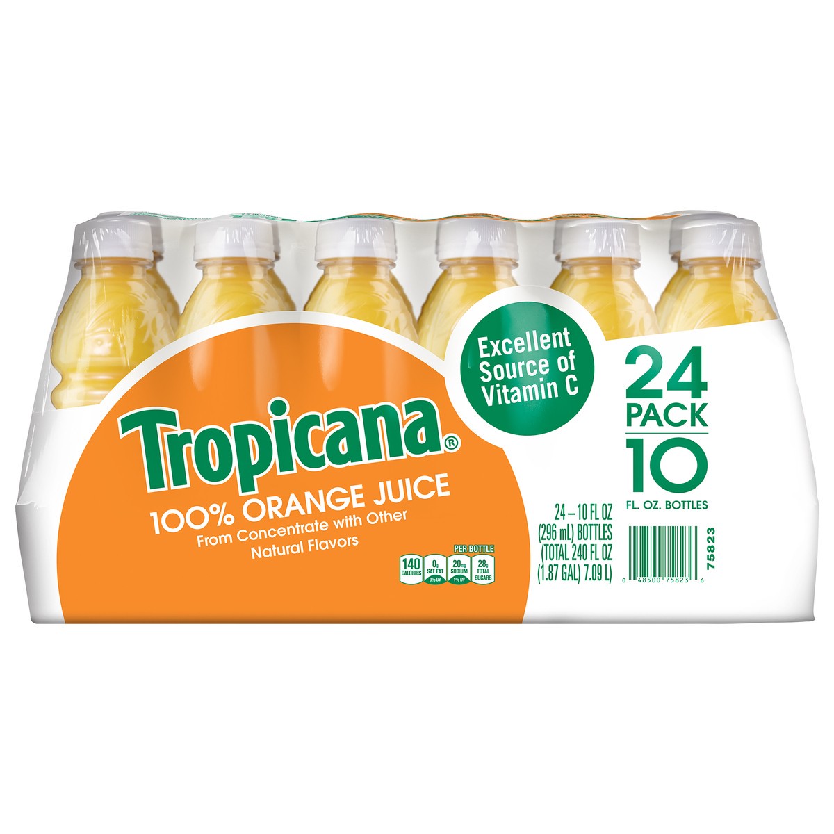 slide 1 of 4, Tropicana 100% Orange Juice .) - 24 ct, 24 ct