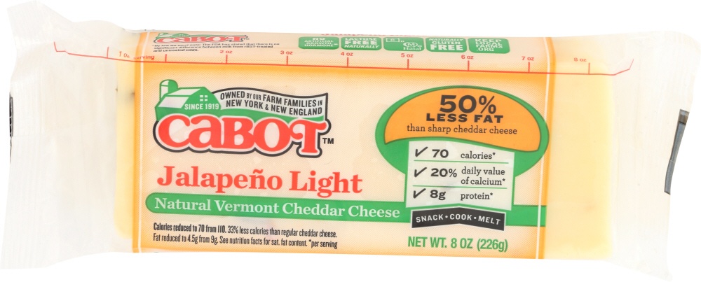 Cabot Jalapeno Light Cheese Block | Shipt