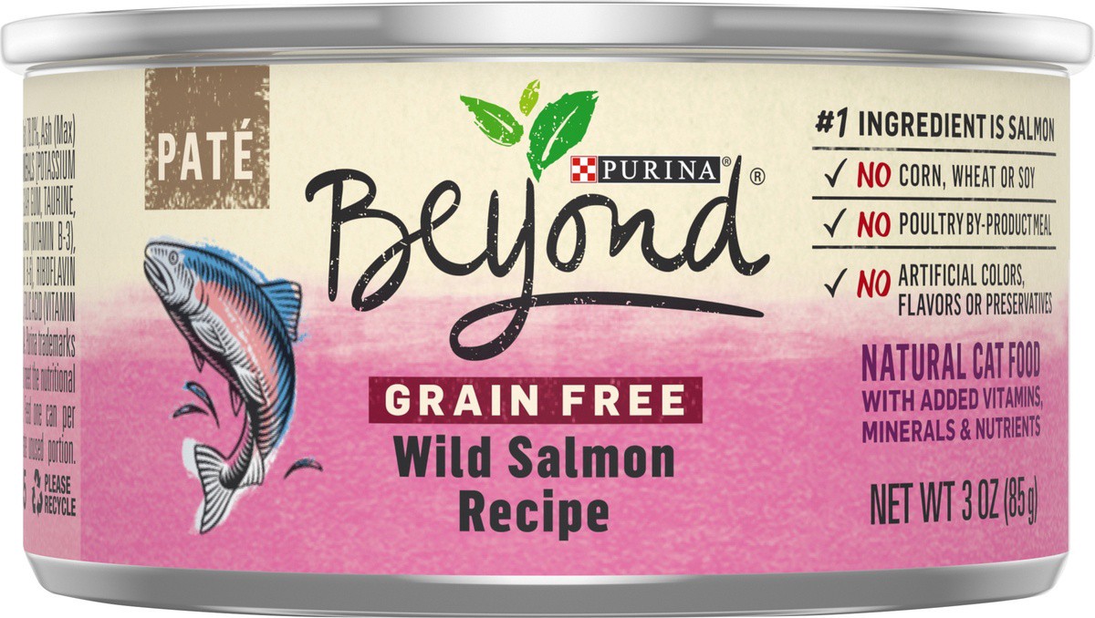 slide 4 of 7, Beyond Grain-Free Wild Salmon Recipe Pate Wet Cat Food, 3 oz