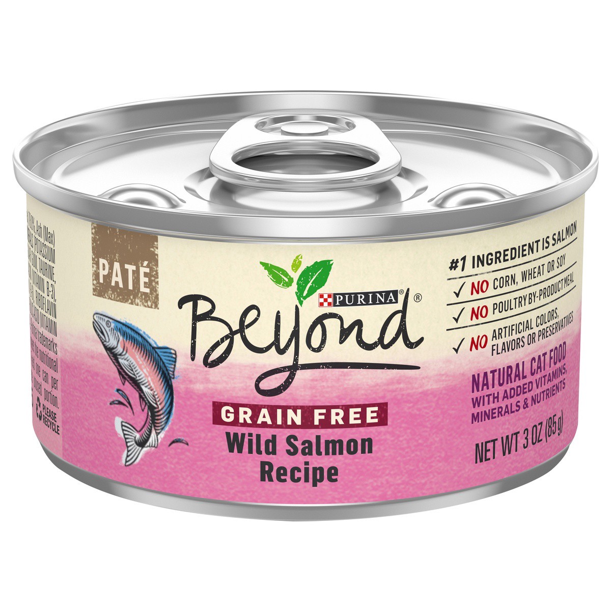 slide 1 of 7, Beyond Grain-Free Wild Salmon Recipe Pate Wet Cat Food, 3 oz