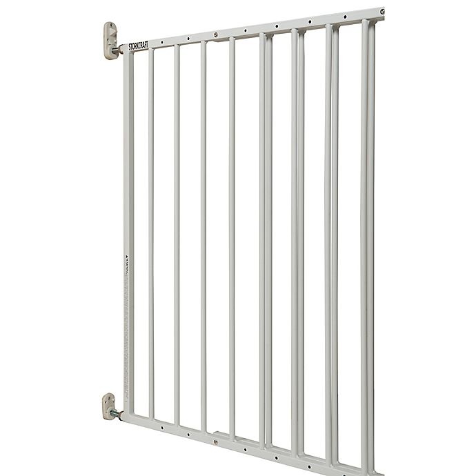 slide 2 of 8, Storkcraft Easy Walk-Thru Metal Safety Gate - White, 1 ct