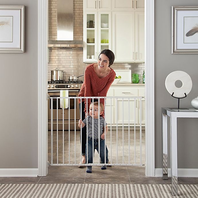 slide 6 of 8, Storkcraft Easy Walk-Thru Metal Safety Gate - White, 1 ct