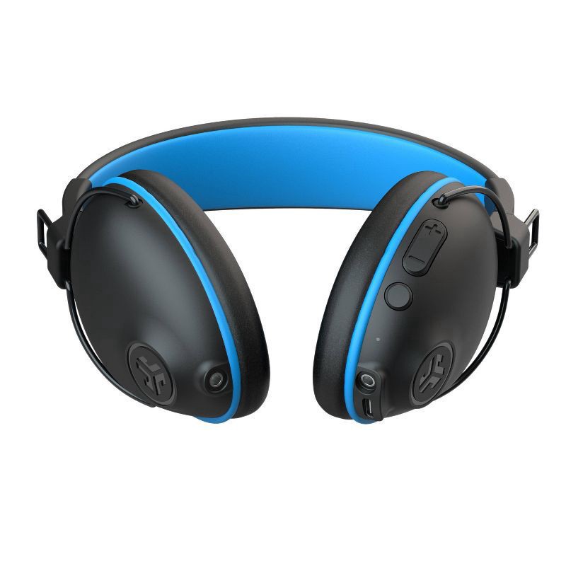 slide 3 of 5, JLab JBuddies Pro Wireless kids headphones - Black/Blue, 1 ct