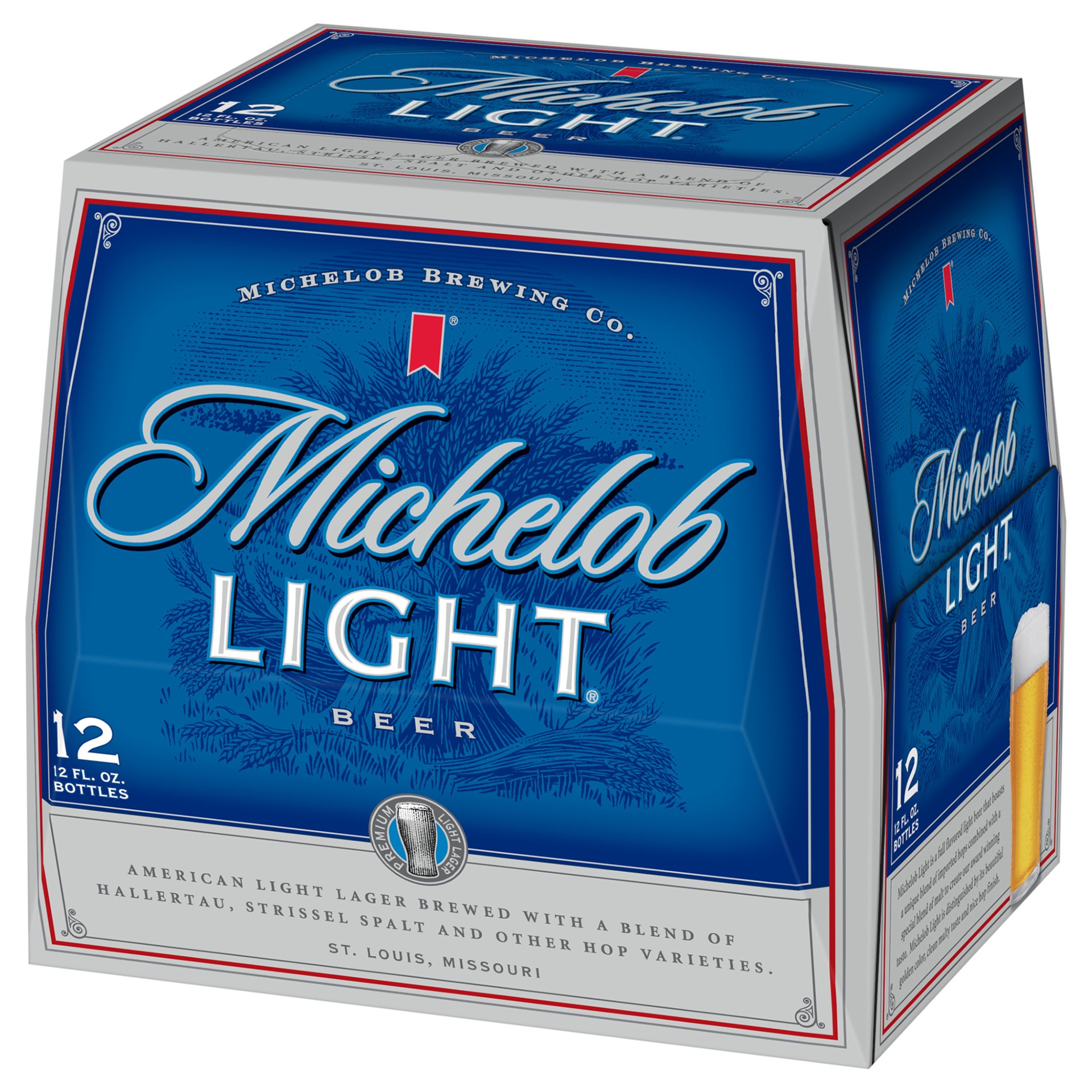 slide 2 of 5, Michelob Light Lager Premium Beer 12 - 12 fl oz Bottles, 12 ct; 12 oz