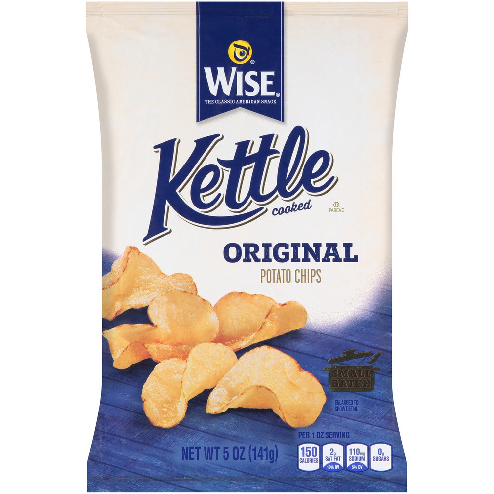 slide 1 of 1, Wise Kettle Cooked Potato Chips, 5 oz