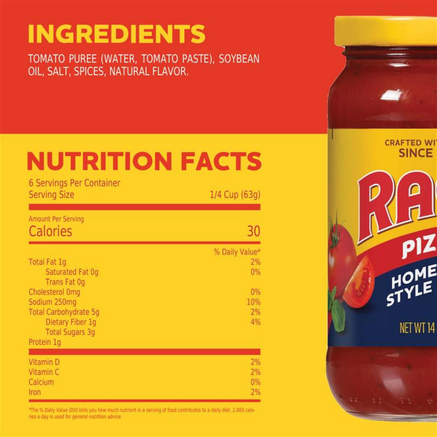slide 2 of 8, Ragu Ragú Homemade Style Pizza Sauce, 14 oz., 14 oz