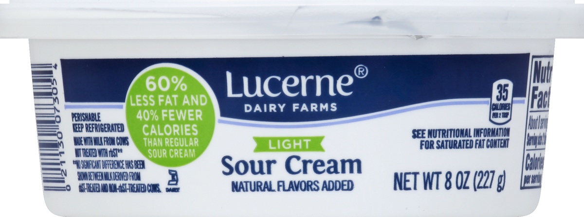 slide 2 of 3, Lucerne Dairy Farms Light Sour Cream, 