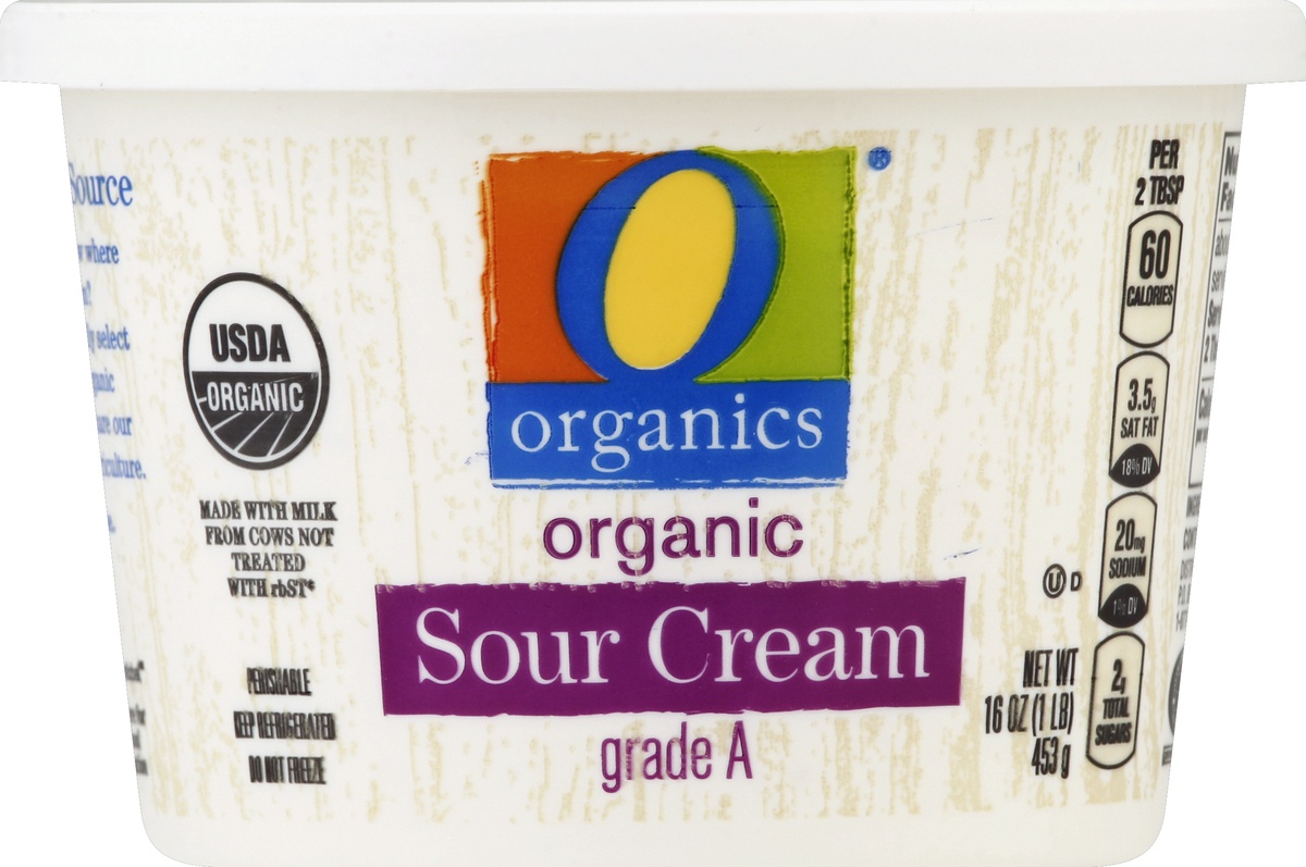 slide 3 of 3, O Organics Organic Sour Cream, 16 oz