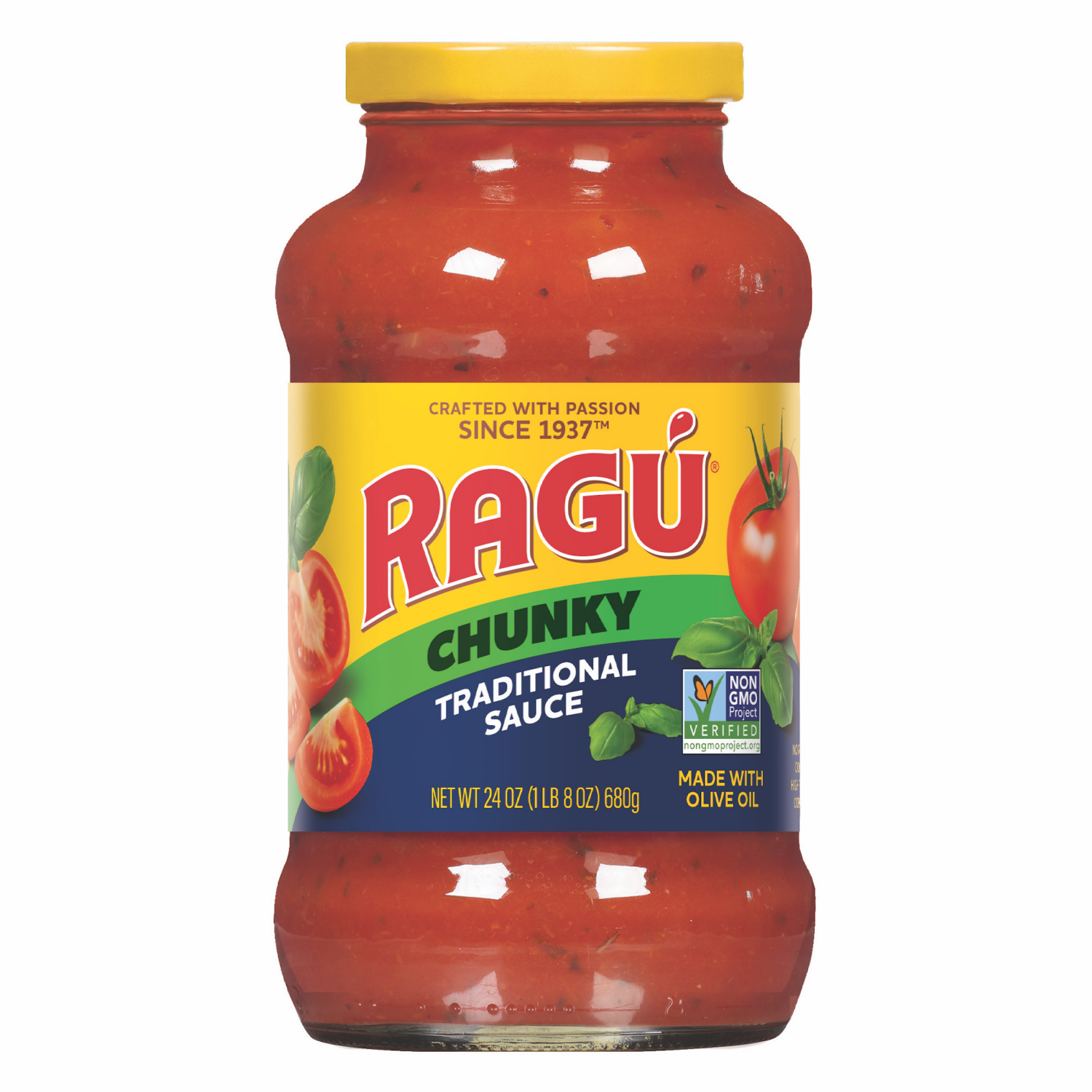 slide 1 of 7, Ragu Chunky Traditional Sauce 24 oz, 24 oz