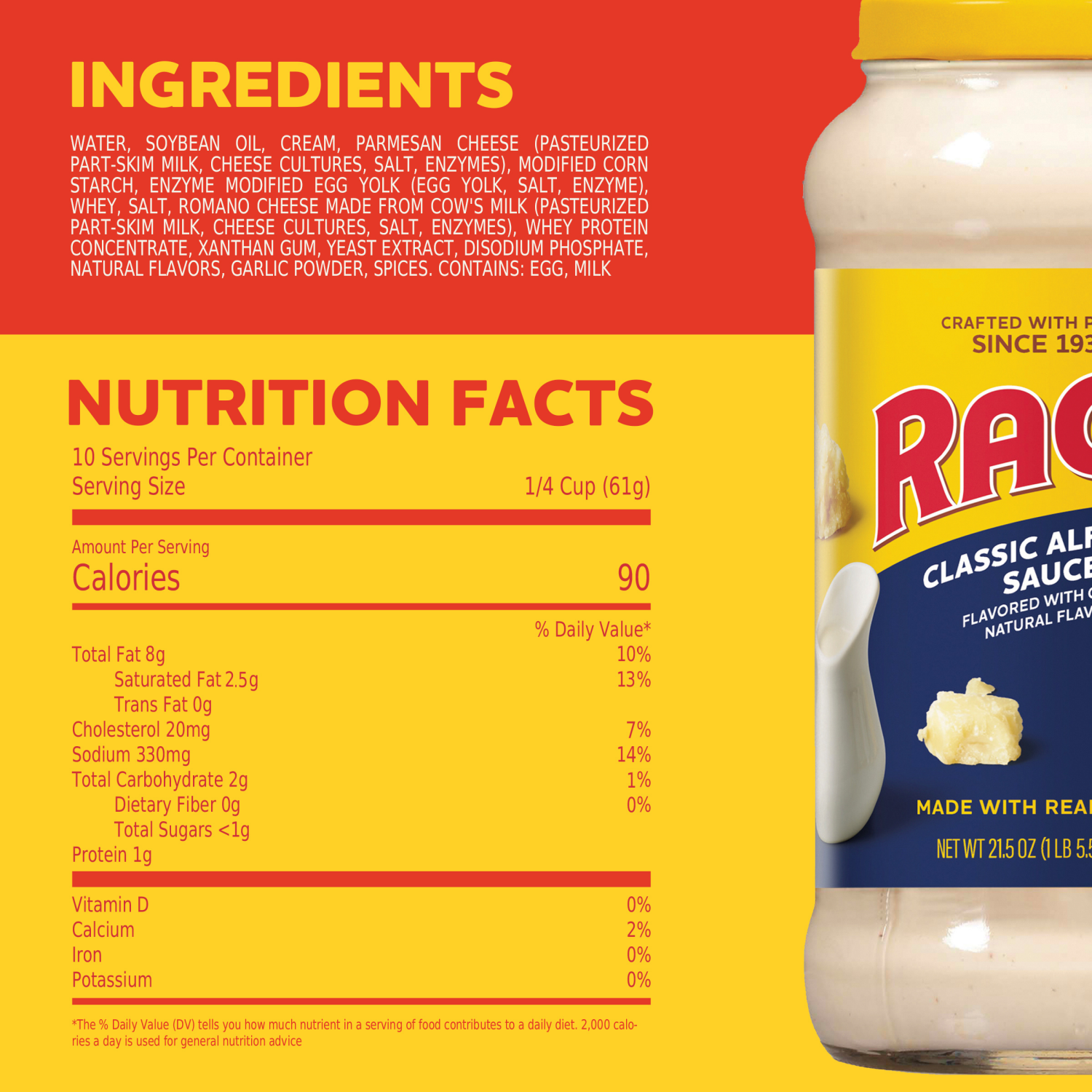 slide 6 of 8, Ragu Classic Alfredo Sauce, 21.5 oz
