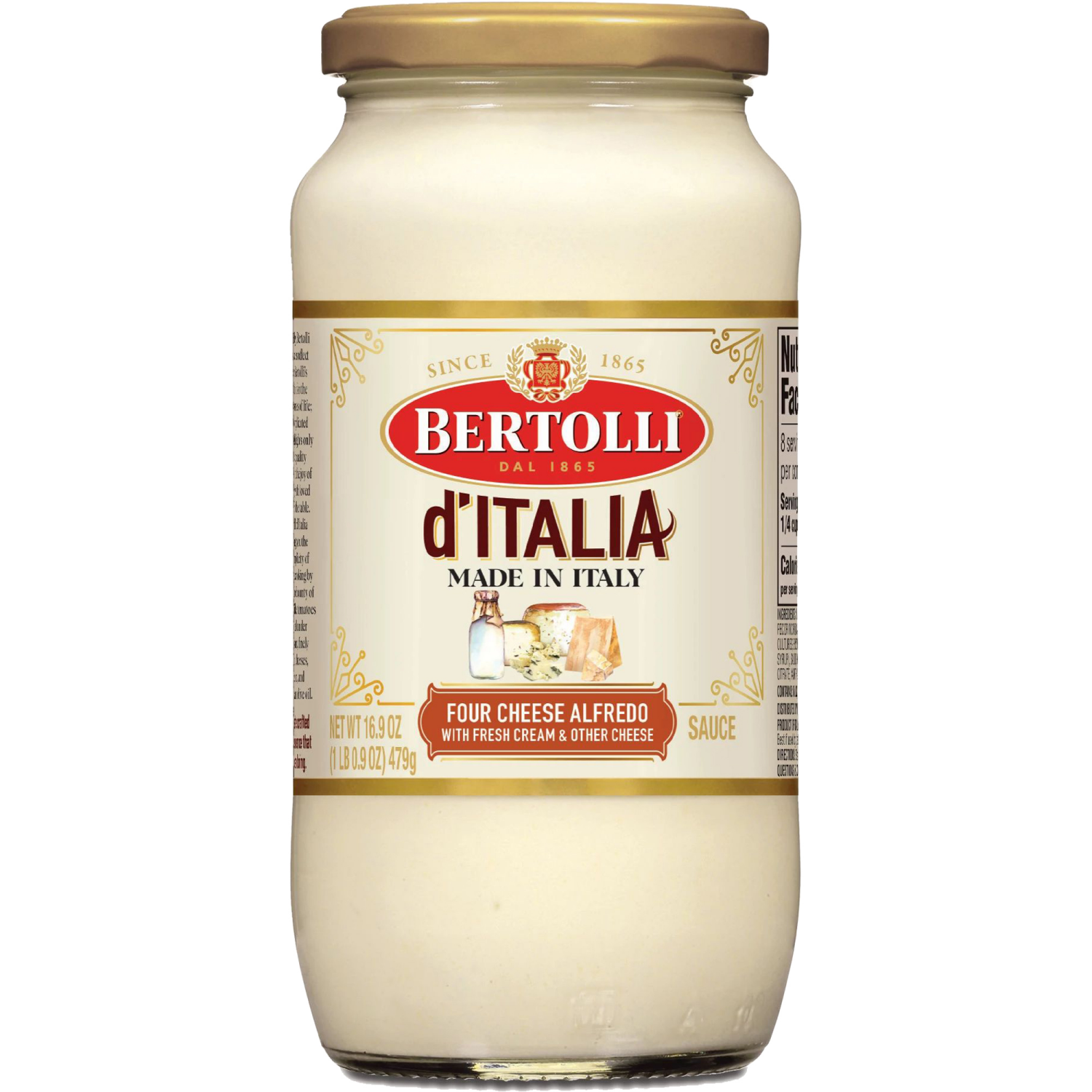 slide 1 of 5, Bertolli d'Italia Four Cheese Alfredo Sauce, 16.9 oz