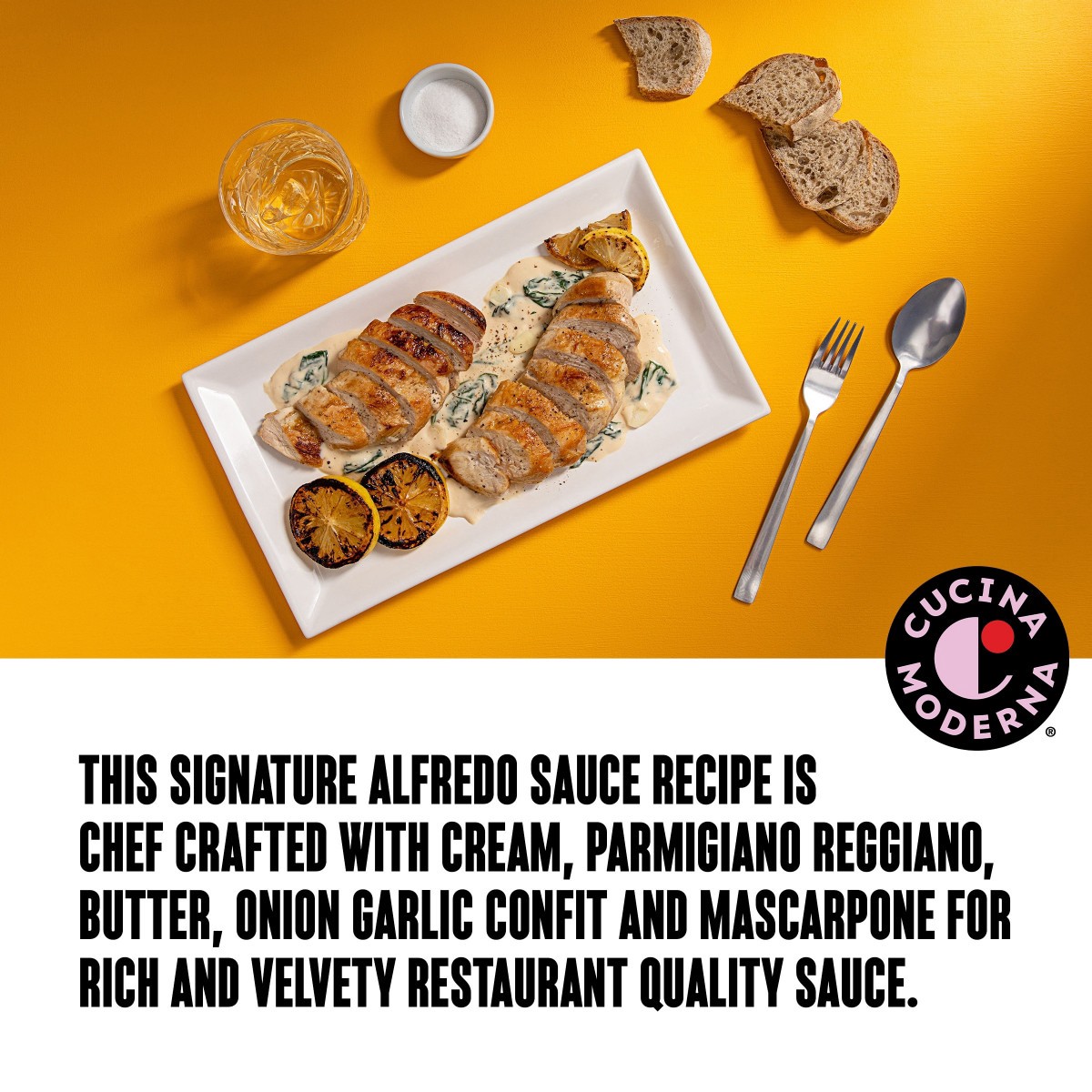 slide 8 of 17, Cucina Moderna Creamy Alfredo Sauce 15.5 oz, 15.5 oz