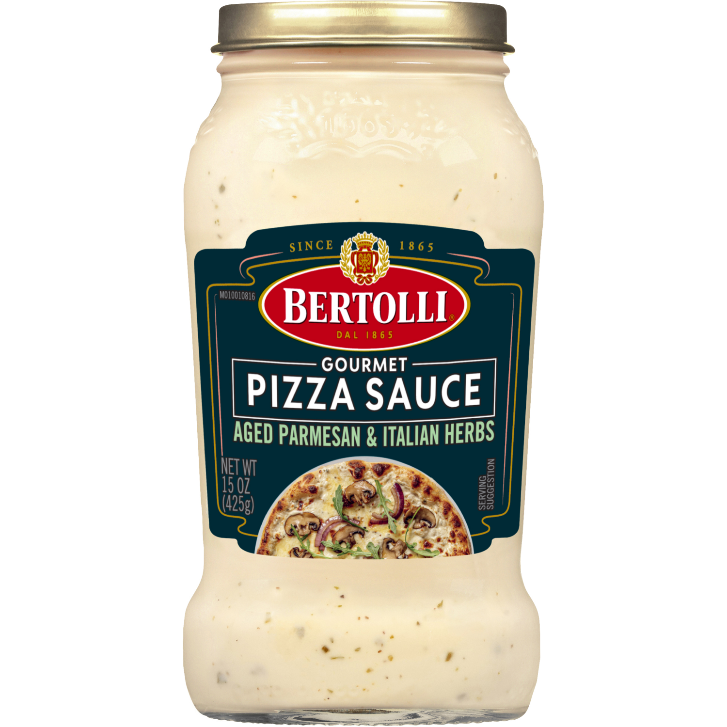 slide 1 of 5, Bertolli Gourmet Pizza Sauce Aged Parmesan & Italian Herbs, 15 oz