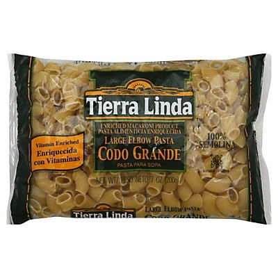 slide 1 of 1, Tierra Linda Large Elbow Pasta, 7 oz