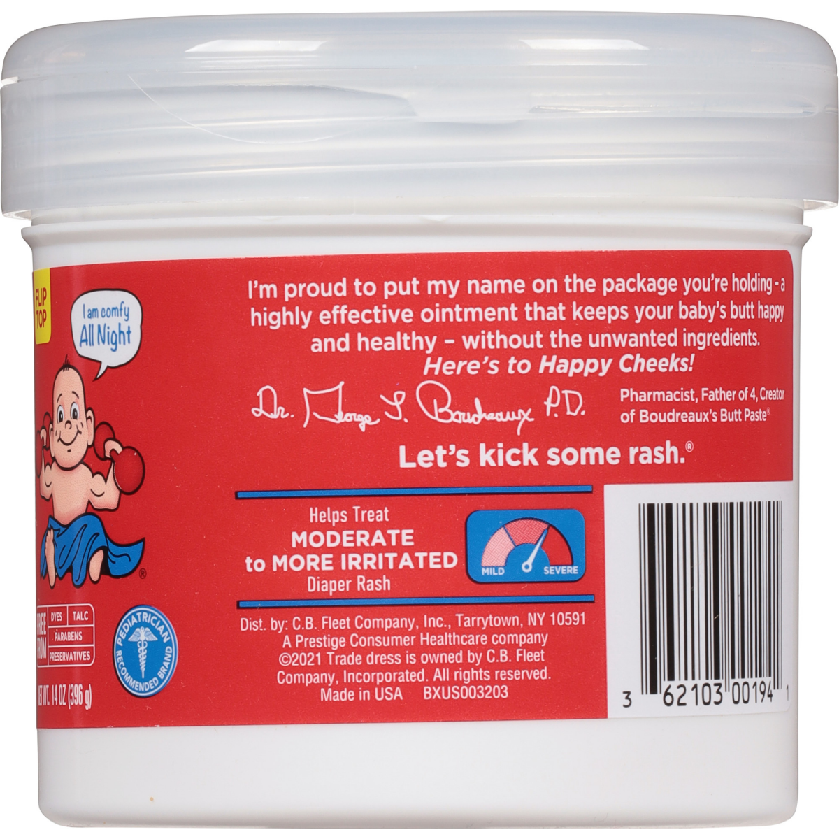 slide 2 of 29, Boudreaux's Butt Paste Maximum Strength, Baby Diaper Rash Cream, Ointment, 14 oz Flip-Top, 14 oz