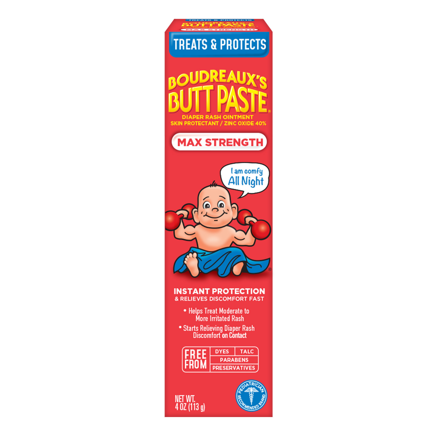 slide 1 of 5, Boudreaux's Butt Paste Diaper Rash Cream Ointment, 4 oz