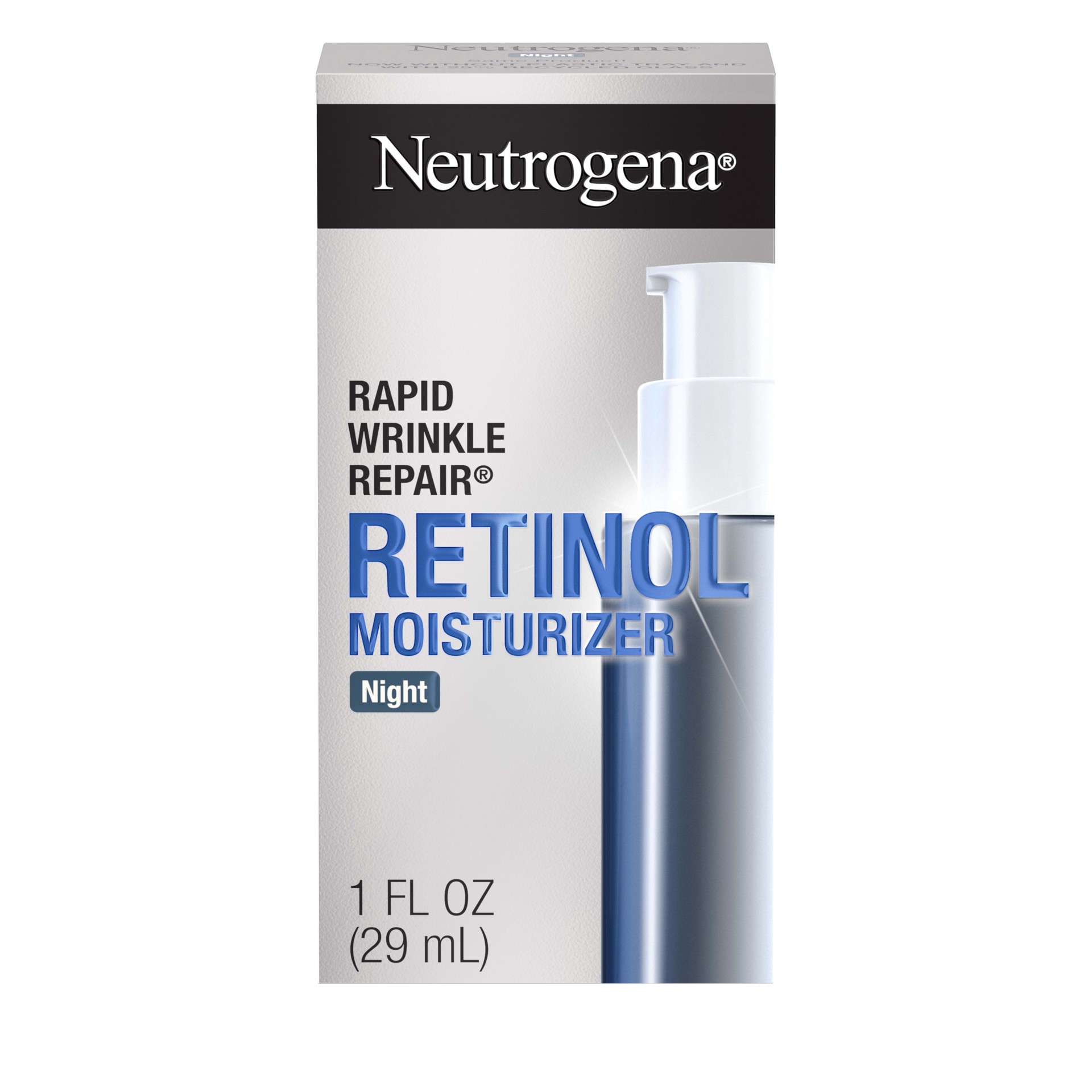 slide 1 of 9, Neutrogena Rapid Wrinkle Repair Retinol Night Face Moisturizer, Daily Anti-Aging Face Cream with Retinol & Hyaluronic Acid to Fight Fine Lines & Wrinkles, 1 fl. oz, 1 fl oz